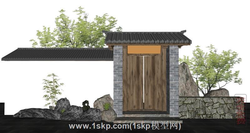 中式入户门庭院门