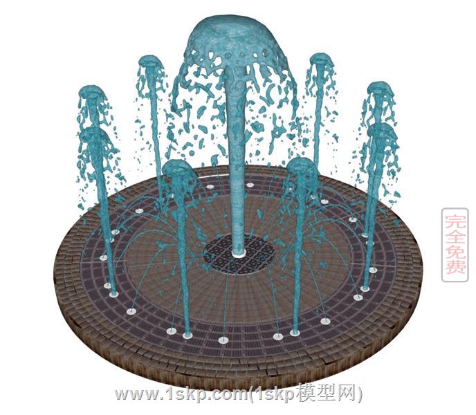 喷泉水池水柱