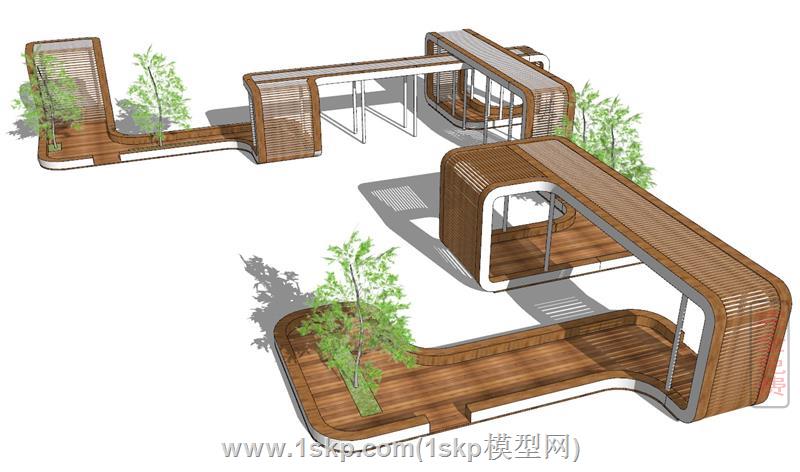 现代景观廊架