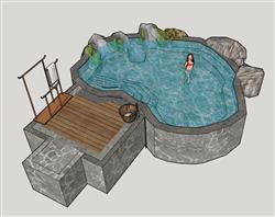 温泉水池