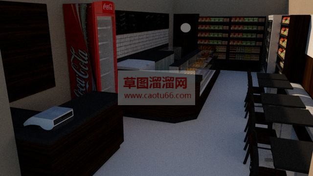 蛋糕店面包店SU模型