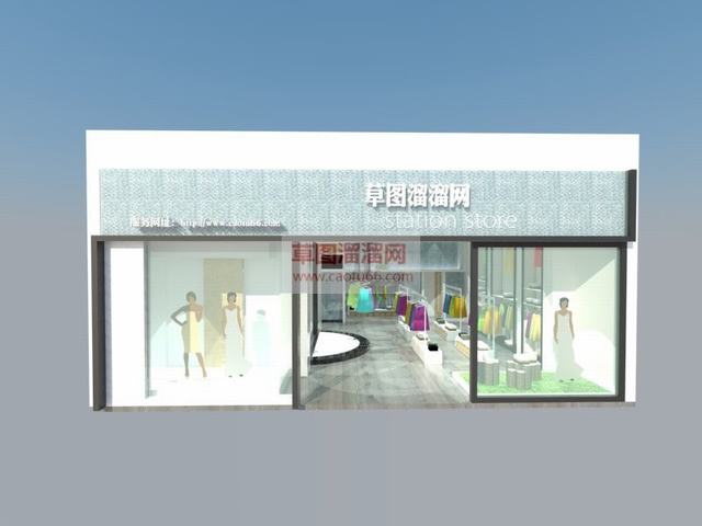 女装服装店装修SU模型