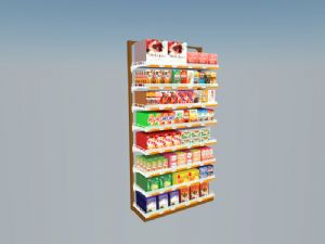 商店商品货物架SU模型