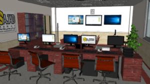 室内办公室控SU模型 免费sketchup模型下载