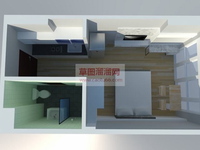 小小公寓室内SU模型