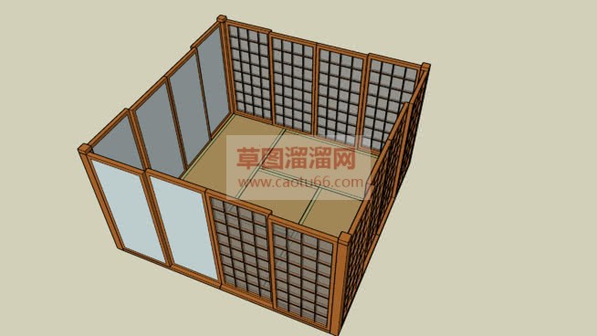 日式榻榻米房SU模型