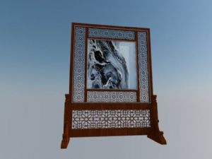 中式房间隔断SU模型