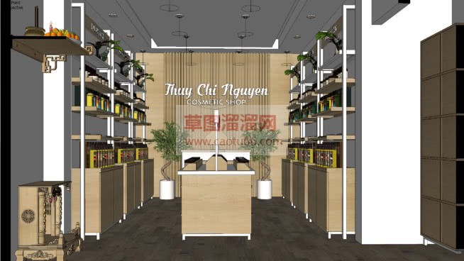 室内商店店内SU模型