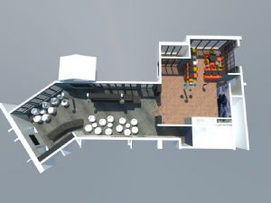 咖啡厅餐饮店SU模型