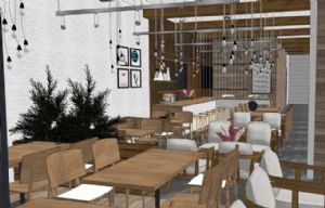 咖啡厅饮食店SU模型
