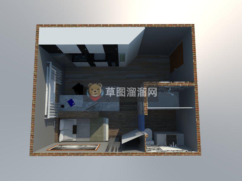 小型公寓室内SU模型