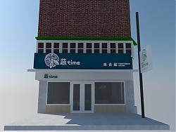 饮食店餐厅餐馆SU模型