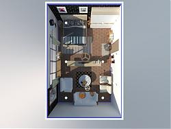 公寓室内床铺SU模型