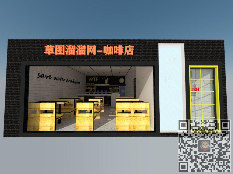 餐饮店饮食店奶茶店SU模型