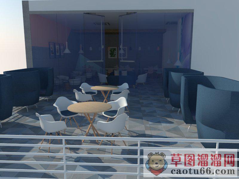 咖啡店休闲餐饮SU模型
