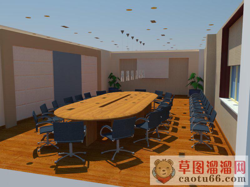 多功能会议室室内SU模型