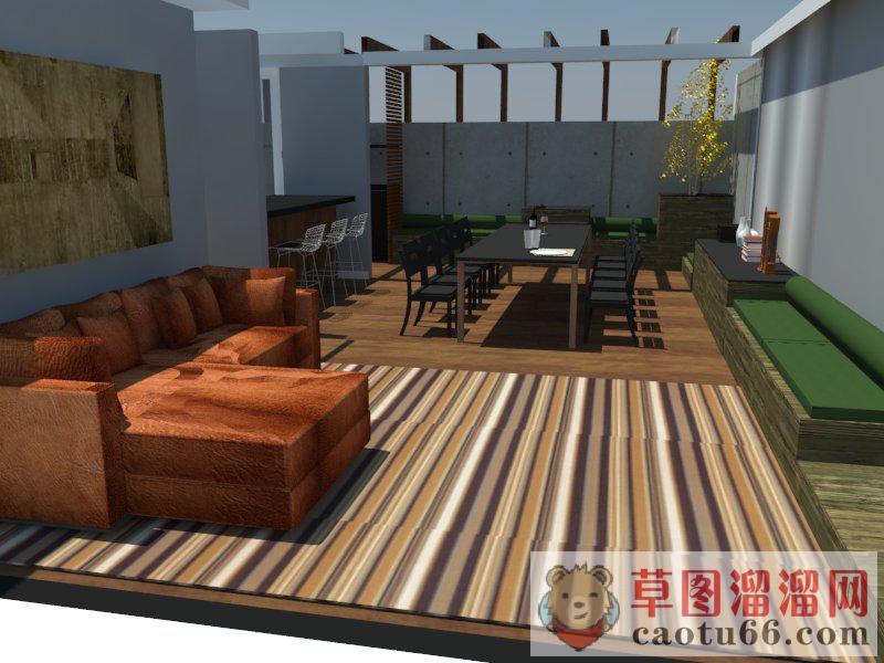 沙发客厅餐桌椅SU模型