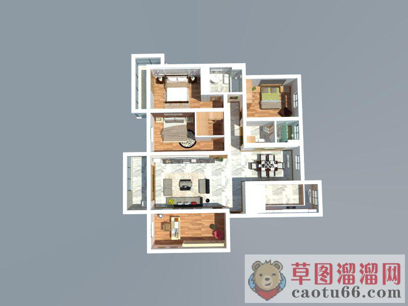 现代简约家装SU模型
