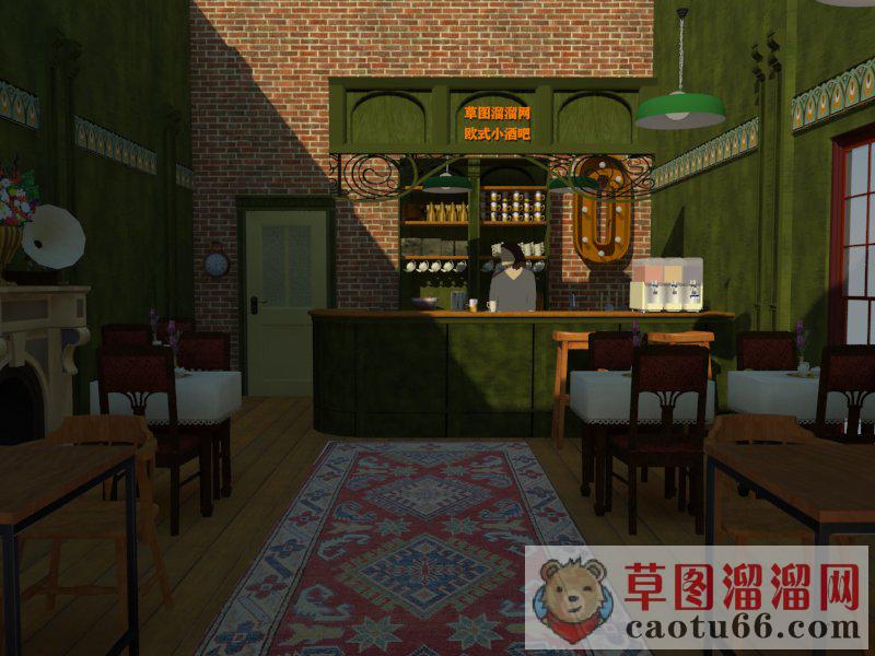 欧式酒吧SU模型