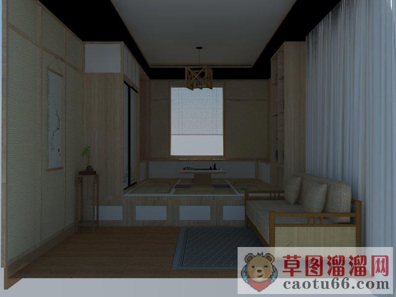 中式榻榻米SU模型