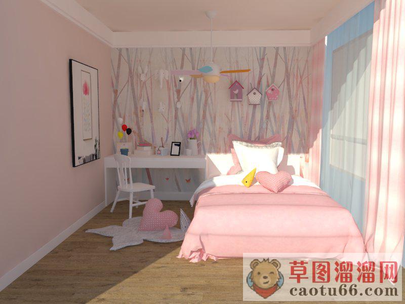 女儿房卧室房间SU模型