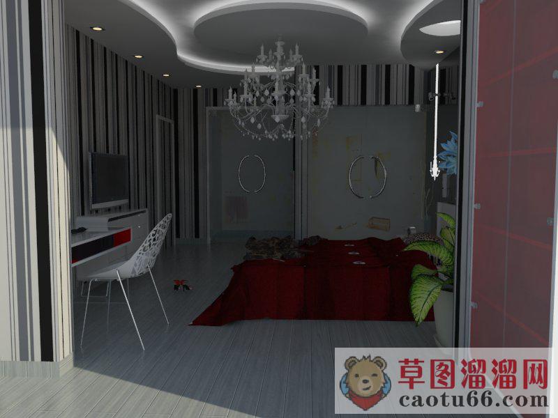 现代卧室房间SU模型