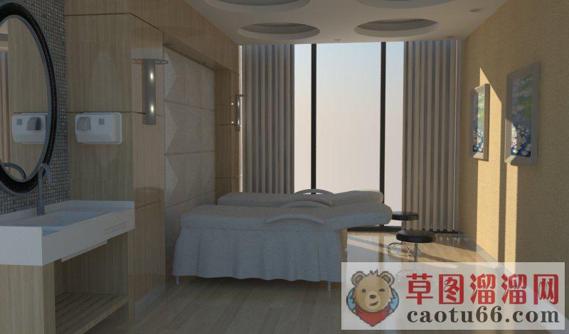 SPA按摩床空间SU模型
