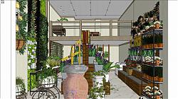 花店植物店SU模型