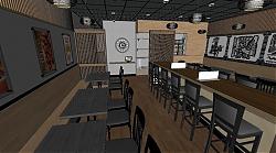 餐厅饮食店装修SU模型