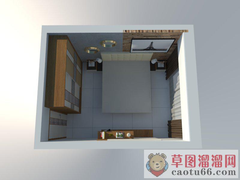 卧室室内房间SU模型