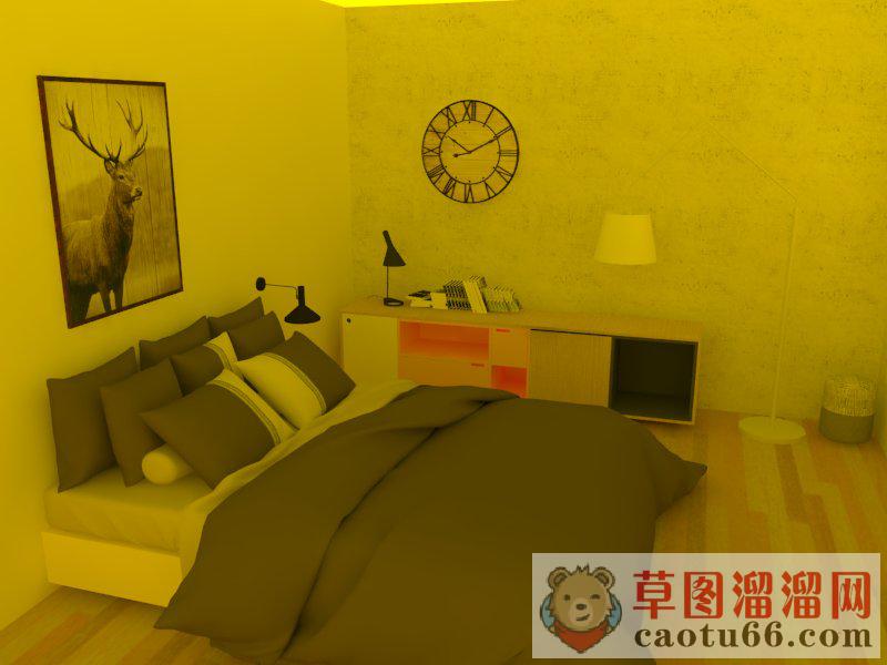 卧室房间家具SU模型