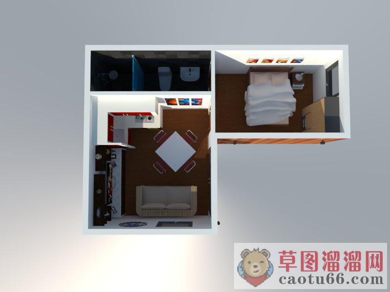公寓空间室内SU模型