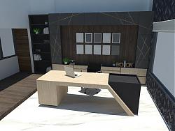 书房办公室空间SU模型