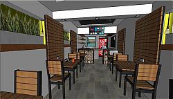 咖啡店商店餐饮店SU模型