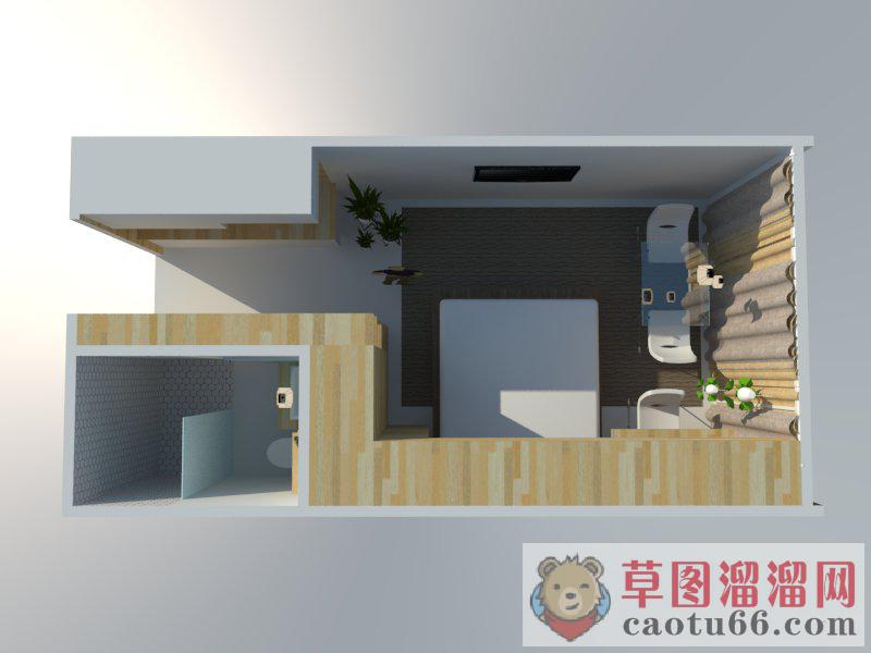 现代公寓酒店SU模型