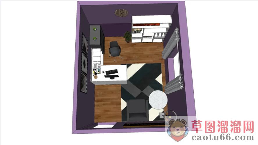 书房SU模型