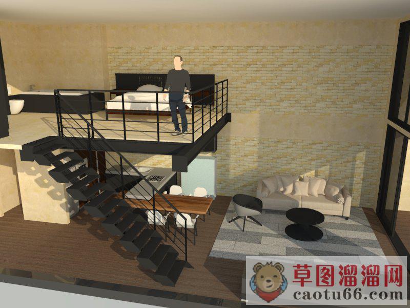 工业室内住宅SU模型