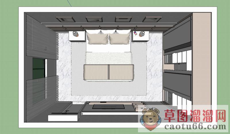 房间卧室室内SU模型