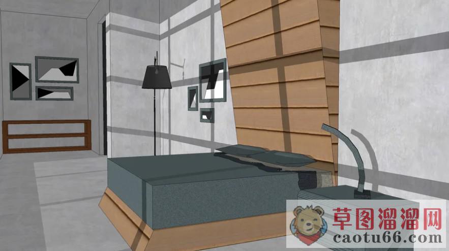 阳光房卧室SU模型