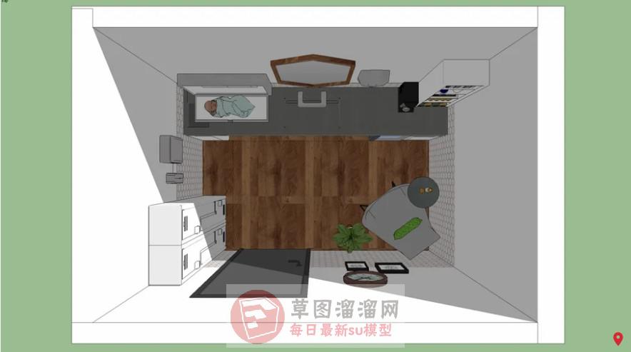 母婴室婴儿间SU模型