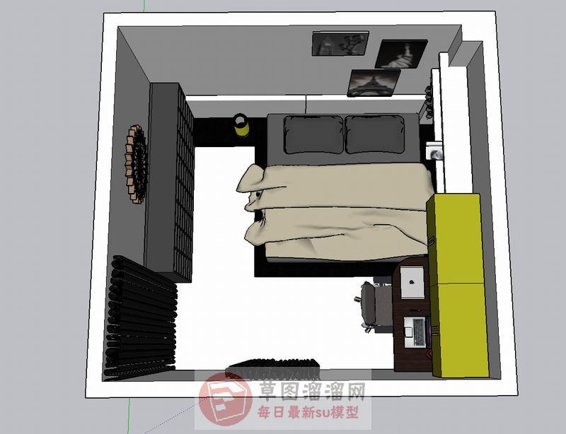 卧室房间SU模型