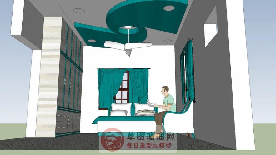 卧室房间衣柜SU模型