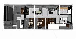 办公室空间SU模型