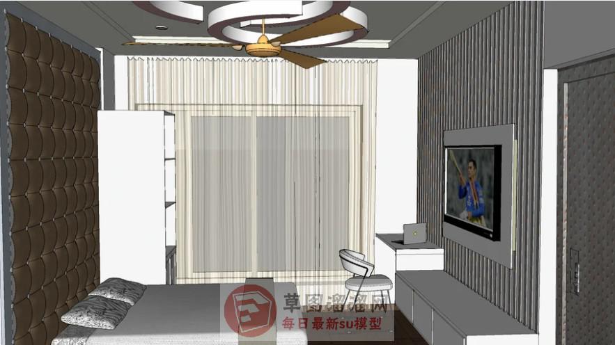 房间卧室SU模型