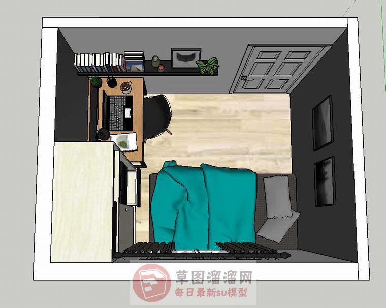 卧室房间SU模型