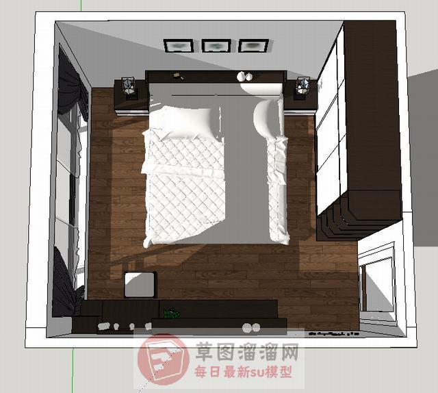 卧室房间SU模型