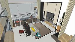 复式住宅室内SU模型