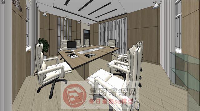 会议室办公室空间SU模型