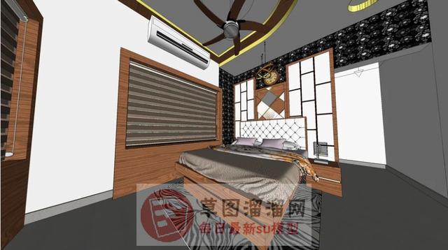 卧室房间SU模型
