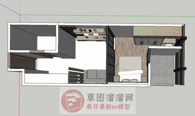 公寓室内住宅SU模型